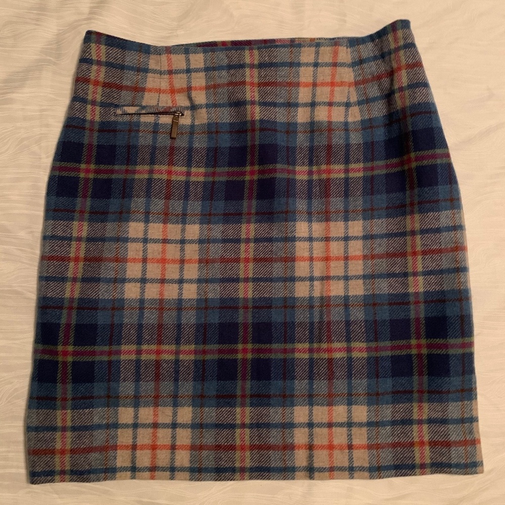 Vintage Pendleton Plaid Wool Pencil Skirt
